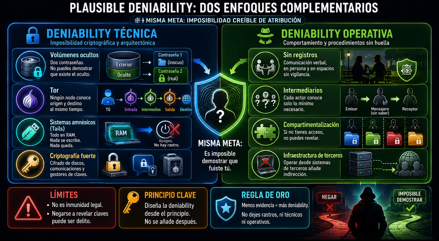 Deniability técnica vs operativa